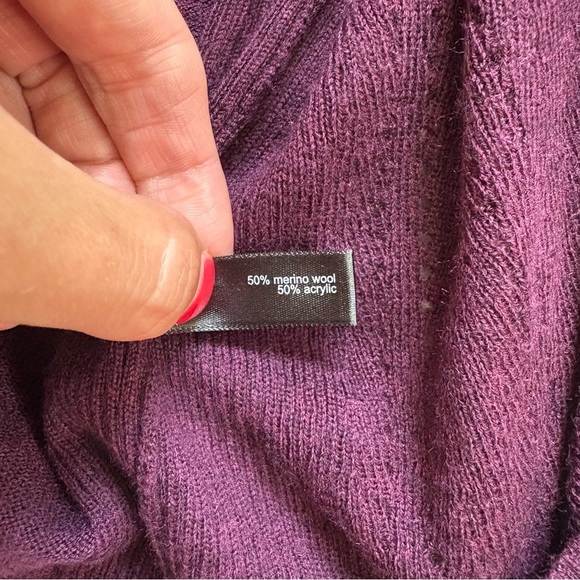 4/25$ The Limited Quarter Sleeve Light Weight Sweater Maroon Womens Small - Picture 4 of 7